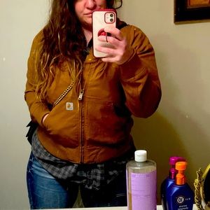 Brown Carhartt jacket women’s size medium